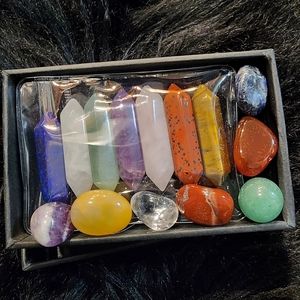14 Piece Chakra Kit/Healing Stones Set Natural Therapy Meditation